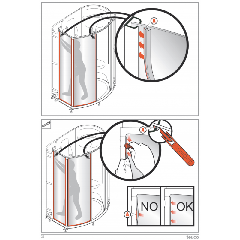 Cabina Doccia Sauna Teuco.Guarnizione Michelin Teuco Ricambi Wellness